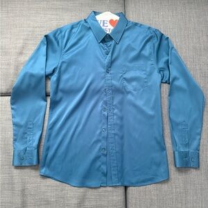 Sky Blue Long-Sleeve Dress Shirt